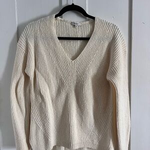 Madewell Cream V-Neck Sweater